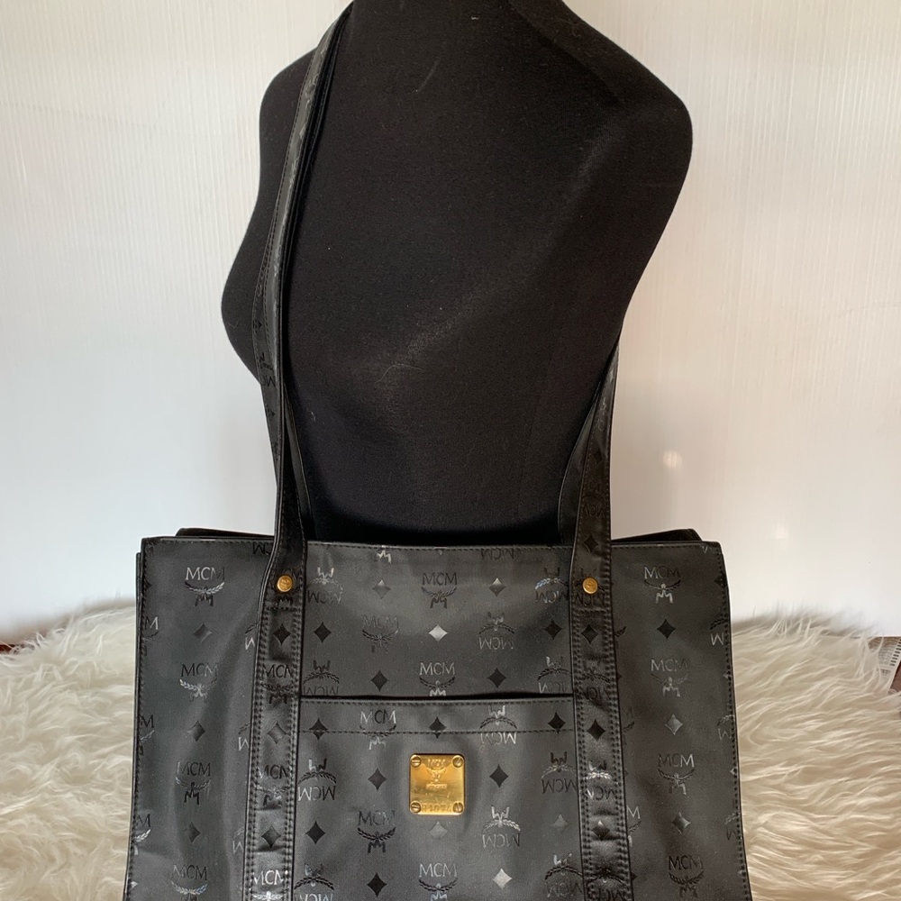 MCM Black and Gold Tote Bag